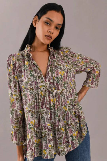 Donna Top in Valdes Beige-Top-Chufy-Debs Boutique